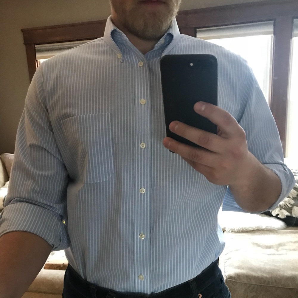 Blue Long sleeve Button Down